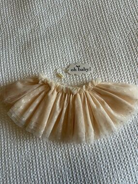 Oh Baby! Cream Tulle Baby/Toddler Tutu Skirt